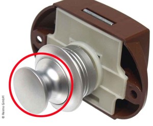 Wymienne pokrętło do blokady Push Lock srebrny mat