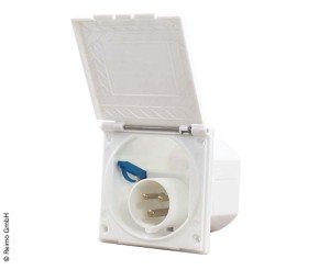 Wtyk zasilania CEE przyłącze gniazdo białe